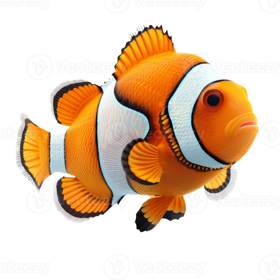 Colorful clownfish swimming in a vibrant underwater environment png