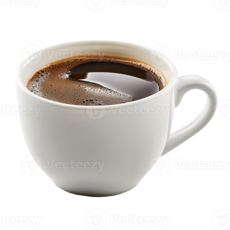 A steaming cup of coffee on a transparent background png
