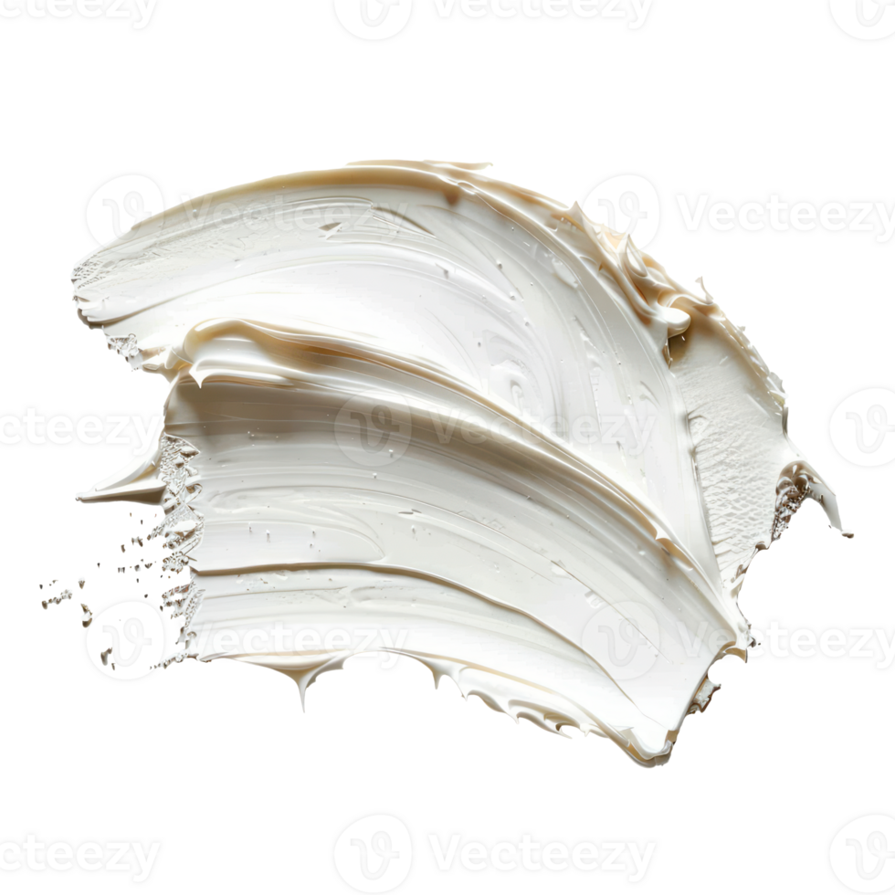 Smooth white paint texture isolated on a transparent background png