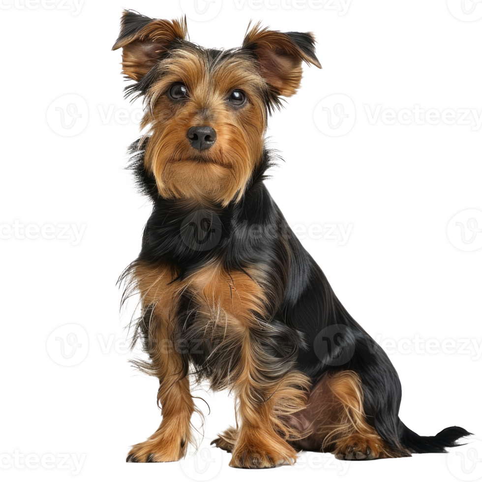 Adorable Yorkshire Terrier dog isolated on a transparent background. png