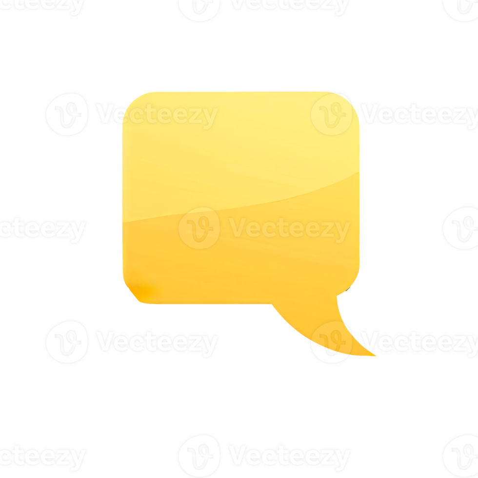 Yellow speech bubble icon representing communication and messaging. png