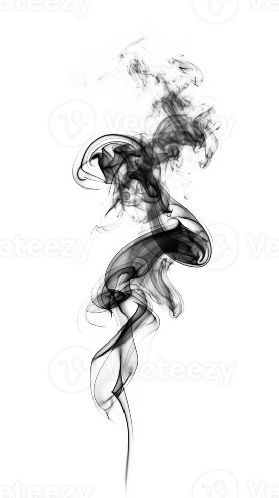 Abstract black and white smoke design with elegant flowing patterns png