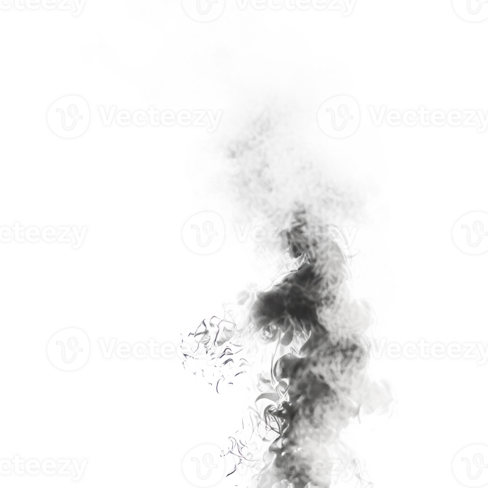 Realistic smoke effect on a transparent background for design use png