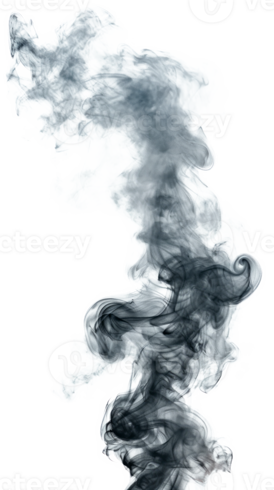 Abstract smoke swirling in a transparent background for artistic designs png