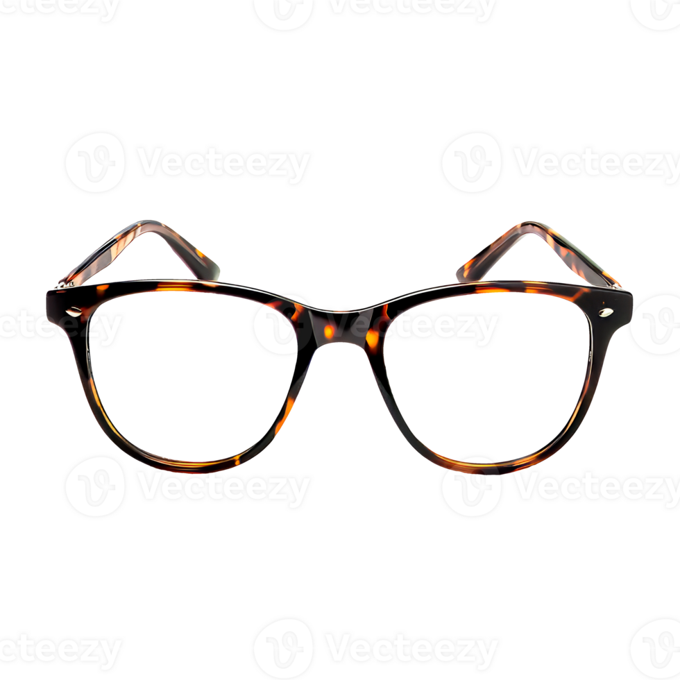 Tortoiseshell cat-eye glasses featuring a stylish vintage design png