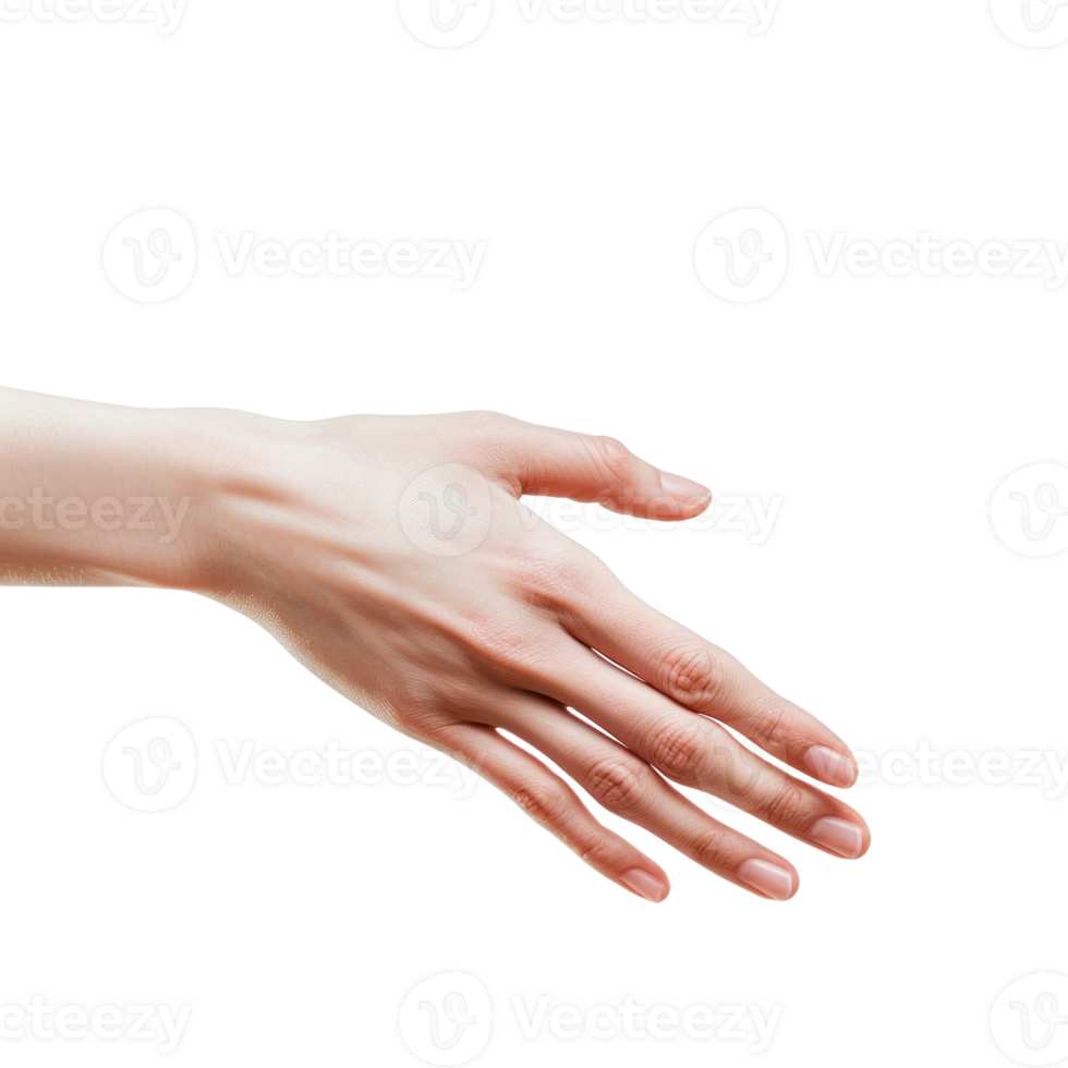 A graceful hand gesture reaching out, symbolizing connection and support. png