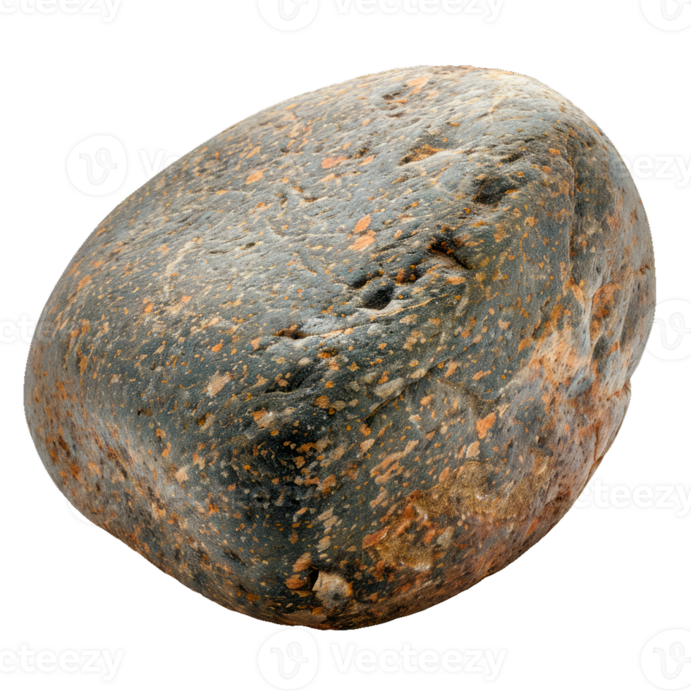 A large natural rock with a textured surface and earthy tones. png