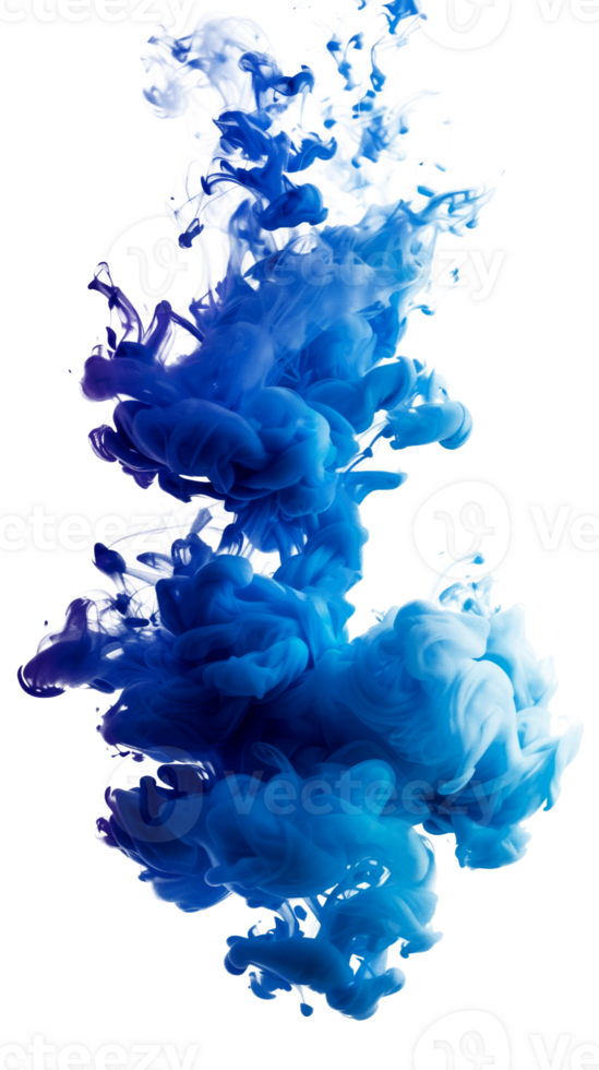 Blue smoke swirl creating an abstract and artistic visual effect png