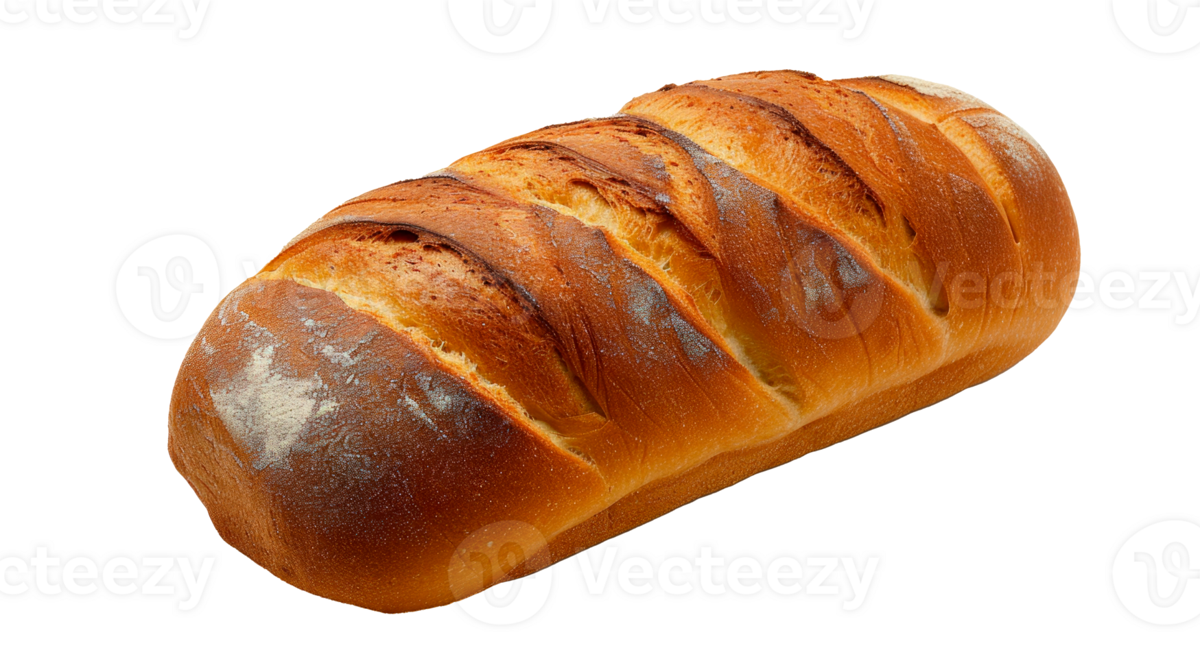 Freshly baked loaf of bread on a transparent background png