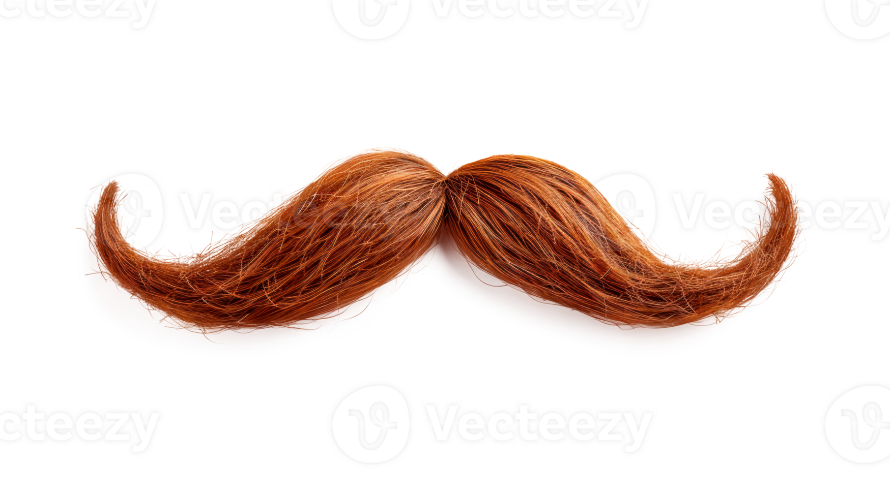 Realistic red mustache isolated on a transparent background for styling purposes png