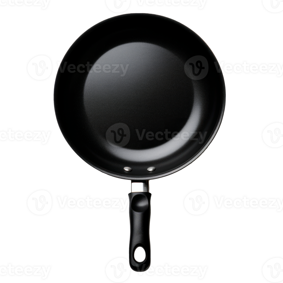 Black nonstick frying pan for versatile cooking in the kitchen png