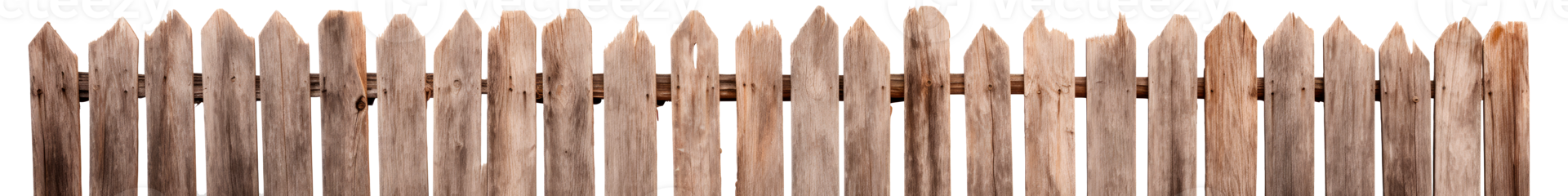 Wooden fence isolated on a transparent background for design use png