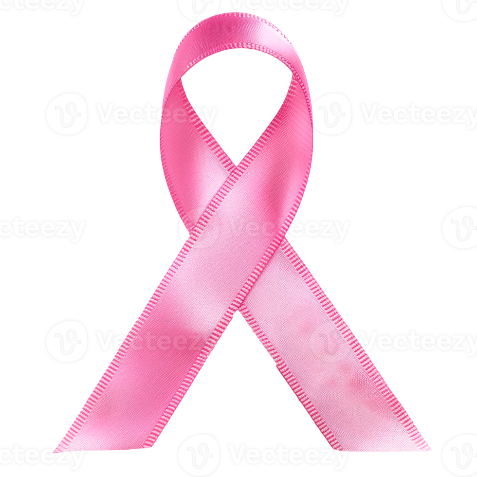 Pink ribbon symbol representing awareness and support for health causes png