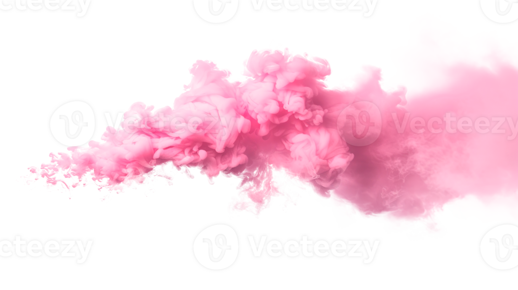 Pink smoke cloud on a transparent background for creative design projects png