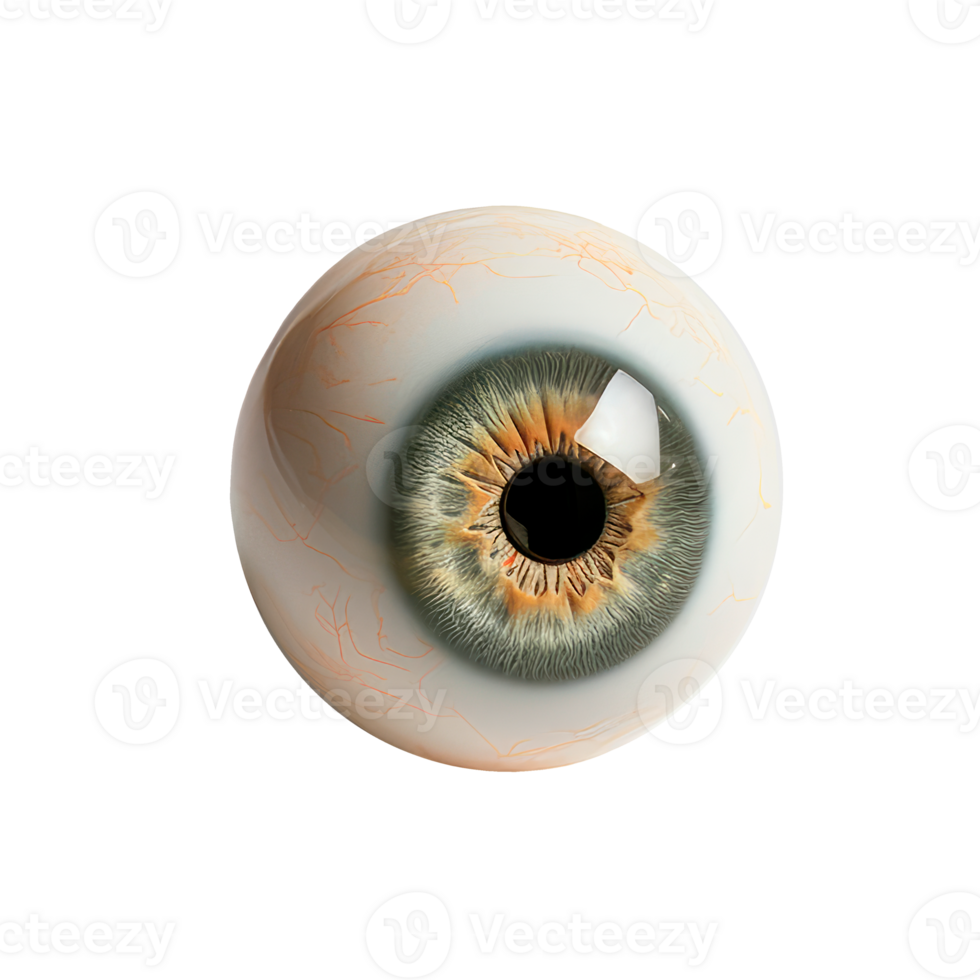 Close-up image of a realistic human eye with detailed iris and pupil png