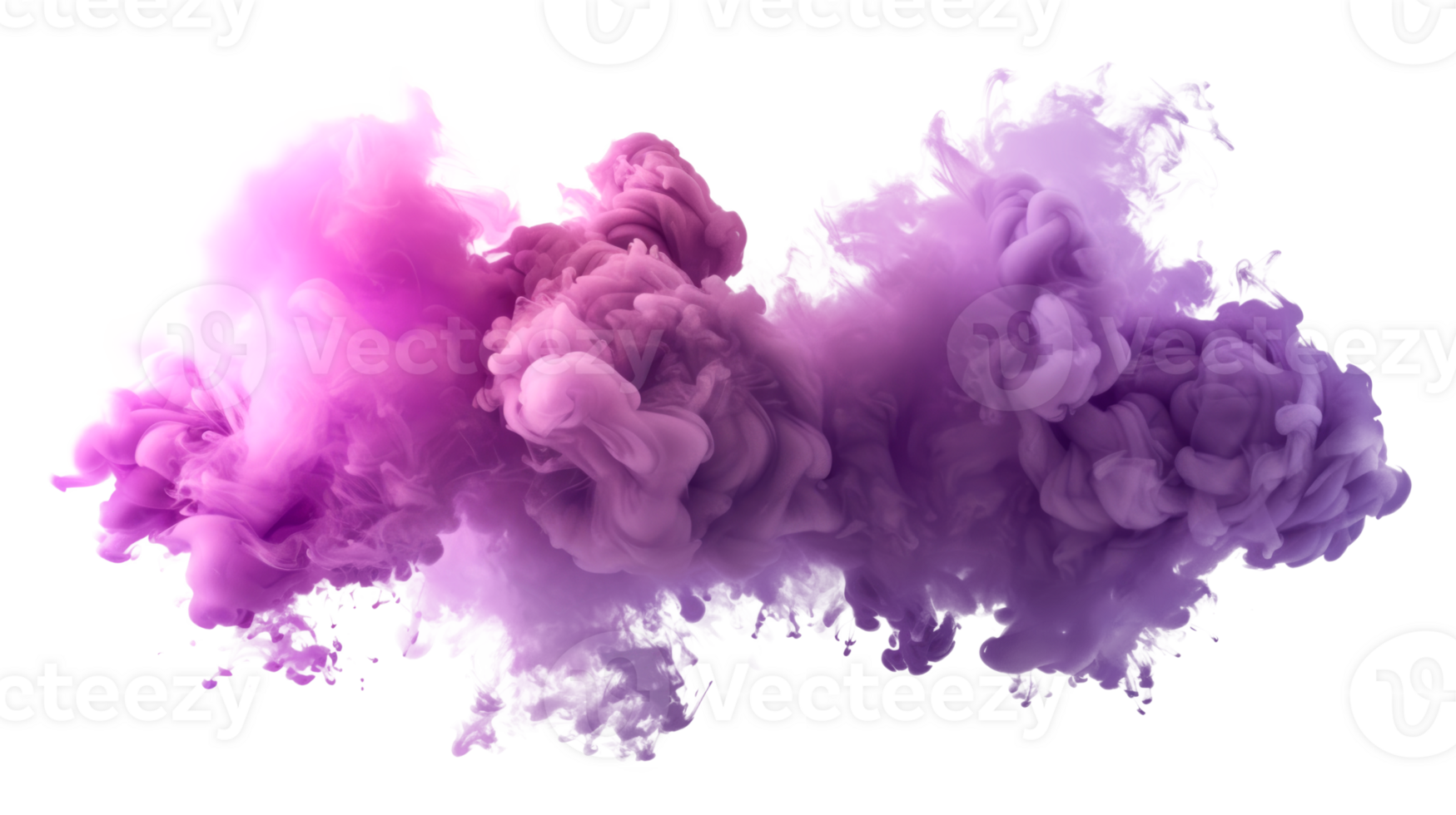 Colorful purple smoke cloud creating an abstract artistic background png