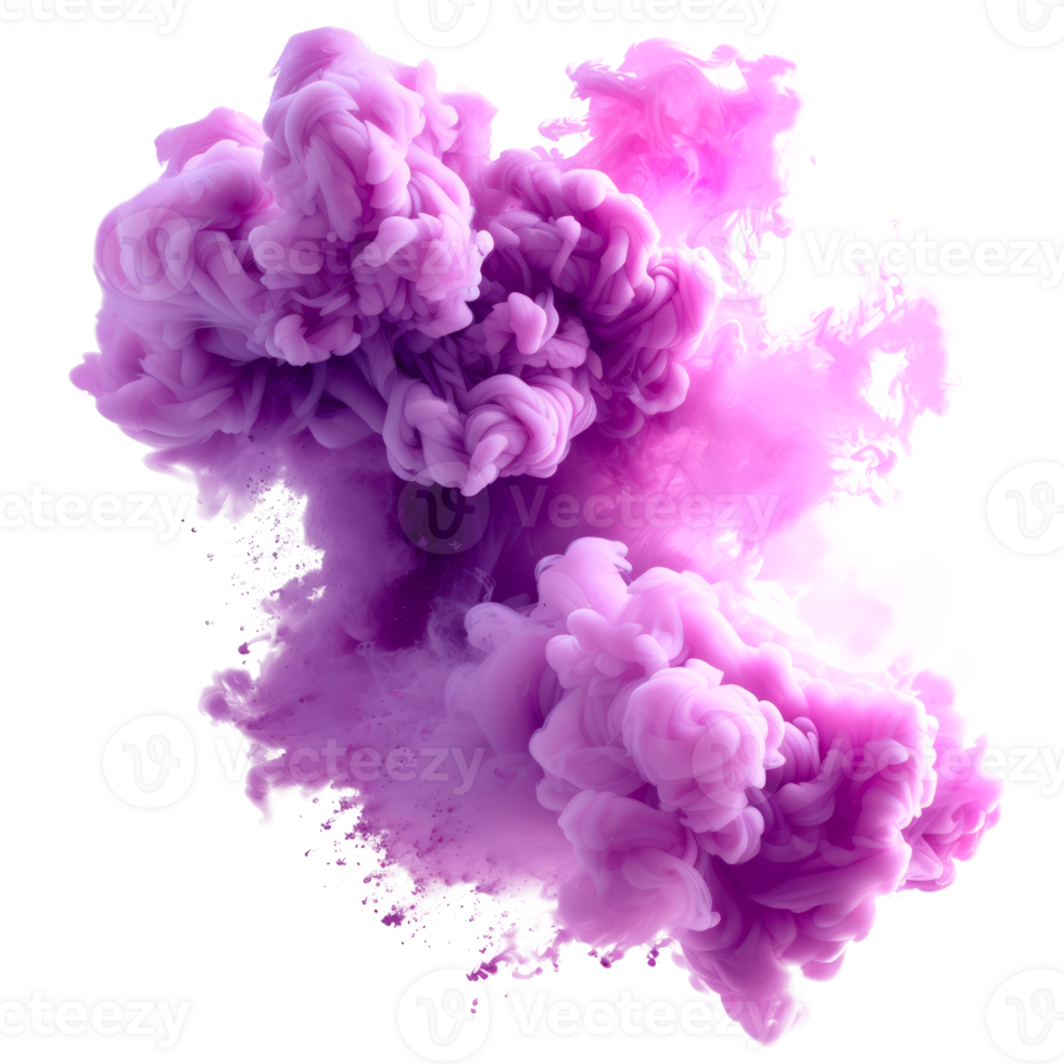 Abstract purple smoke cloud on a transparent background for creative designs png