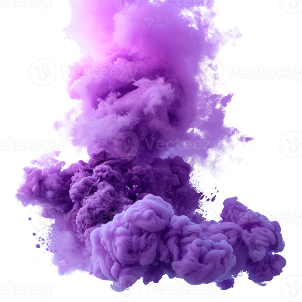Purple smoke cloud creating an abstract and artistic background effect png