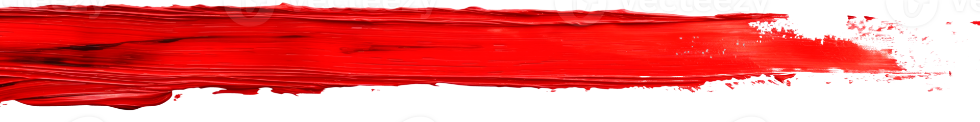 A vibrant red paint splash or brushstroke on a transparent background png
