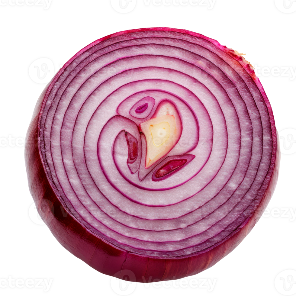 Sliced red onion showcasing vibrant layers and fresh appearance png