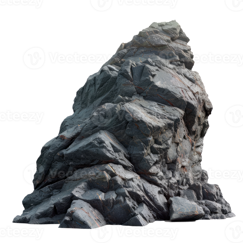 A large rugged rock formation on a transparent background png