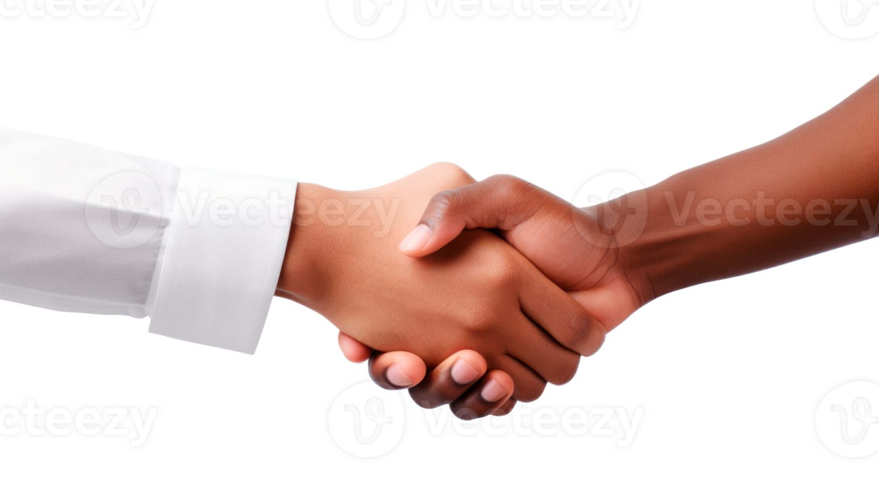 A close-up of a handshake symbolizing business agreement and partnership png