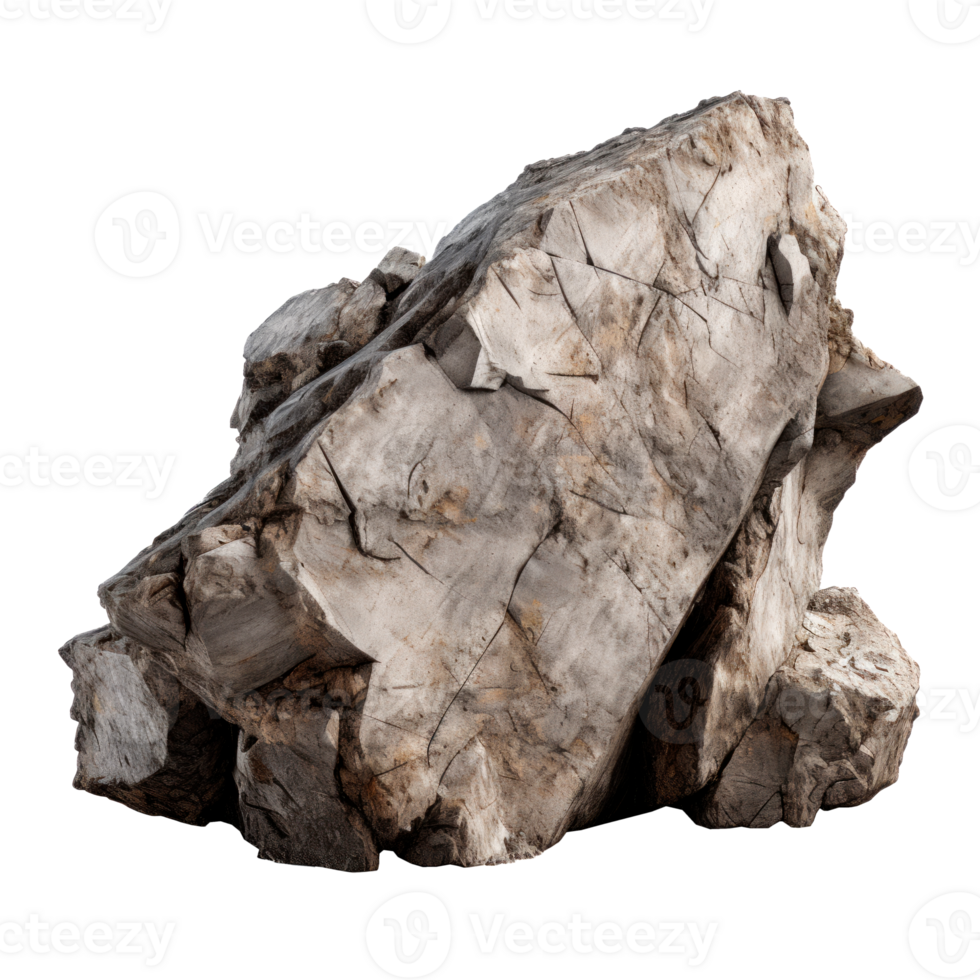 A large, textured rock isolated against a transparent background. png