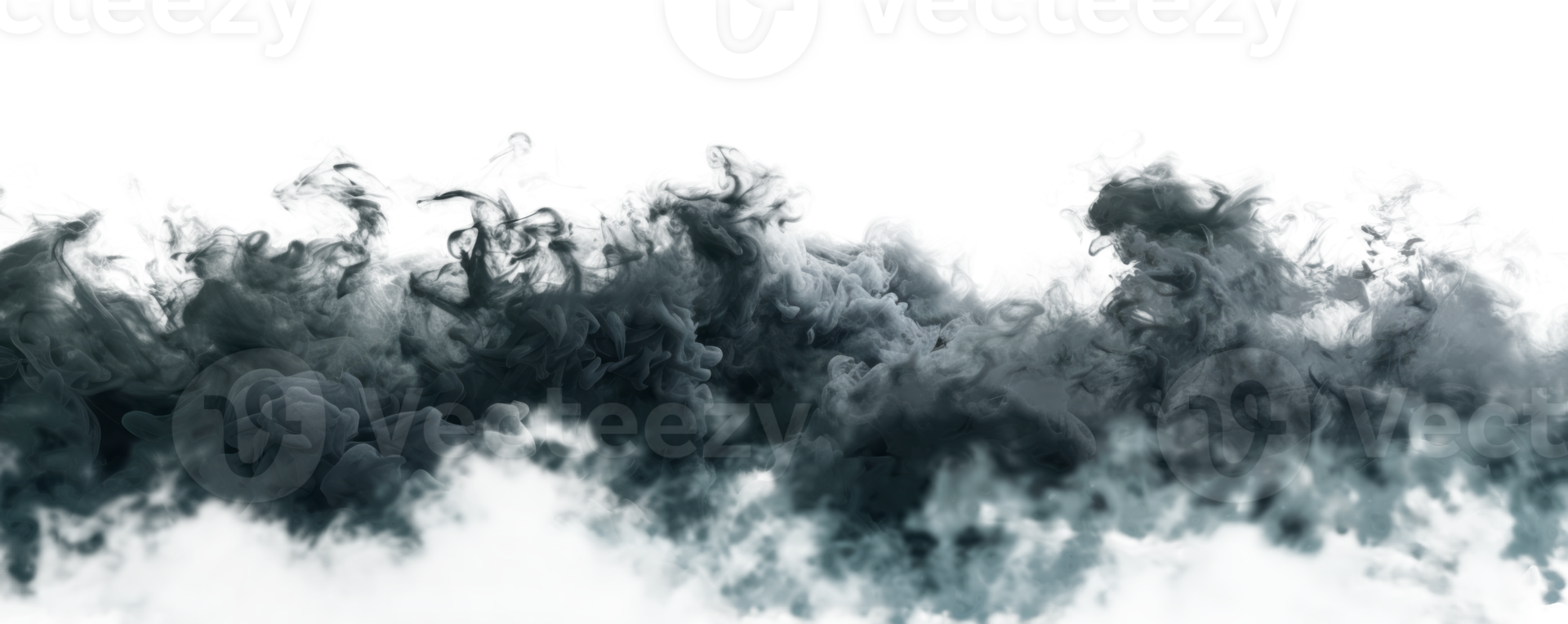 Abstract smoke clouds creating a dramatic atmospheric effect on a transparent background png