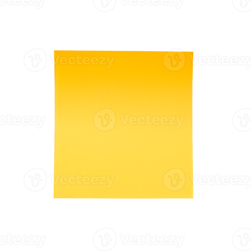A bright yellow square with a smooth gradient texture on a transparent background png