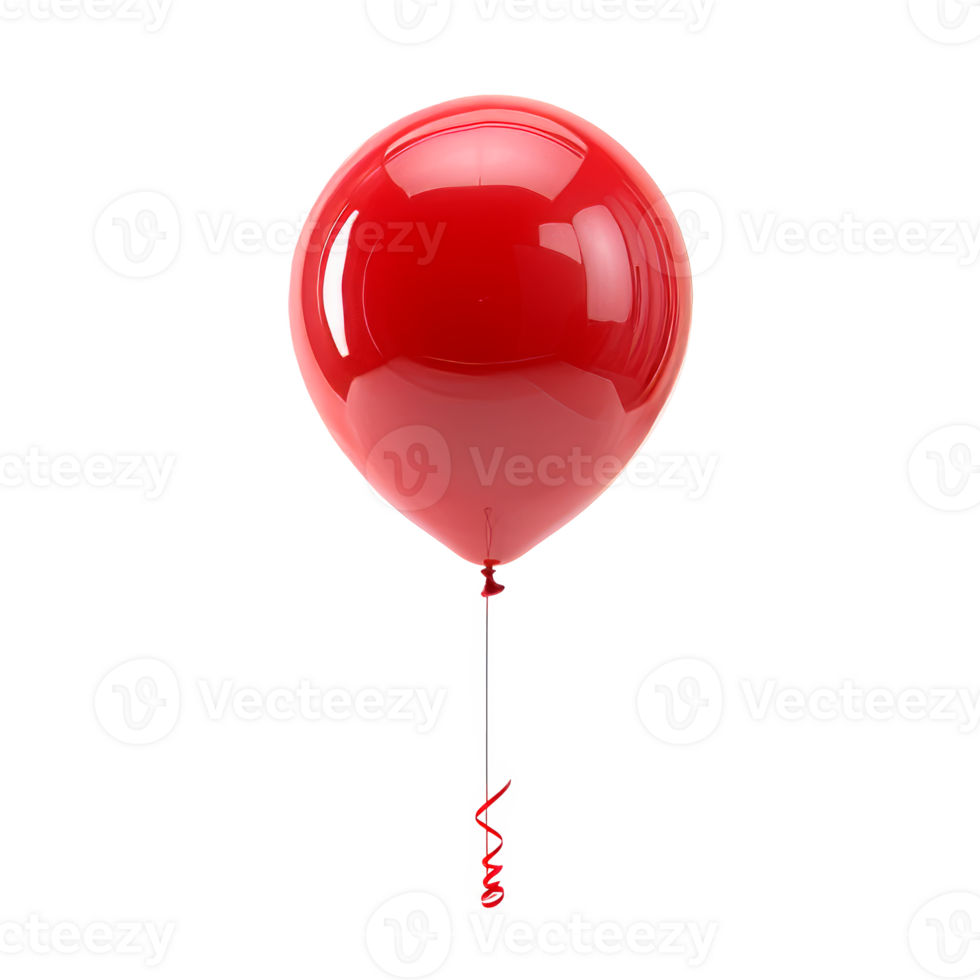 A shiny red balloon perfect for parties and celebrations. png