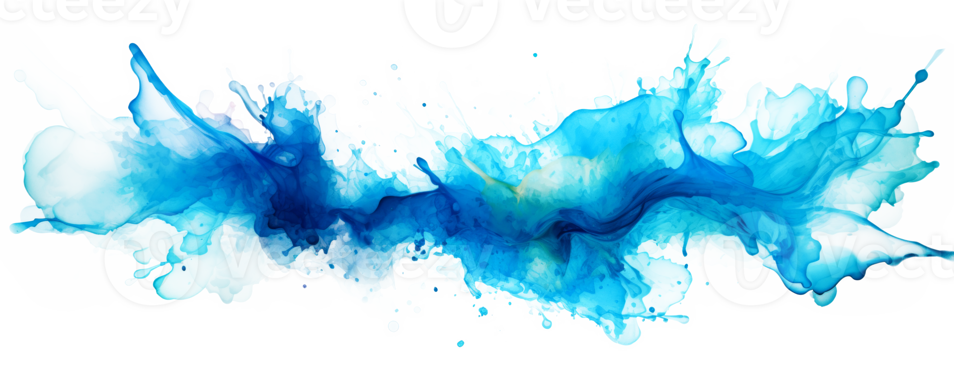 A vibrant blue water splash design for creative backgrounds and art. png