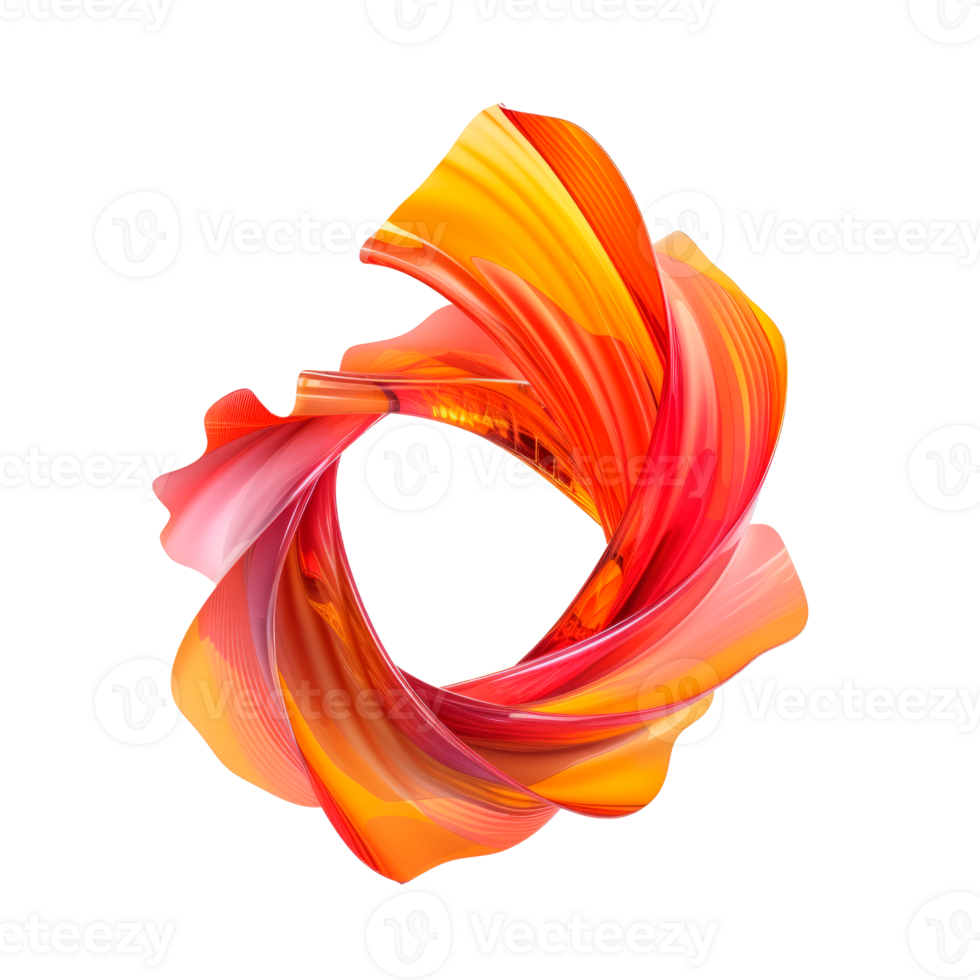 Colorful abstract swirl design with vibrant flowing shapes and textures png