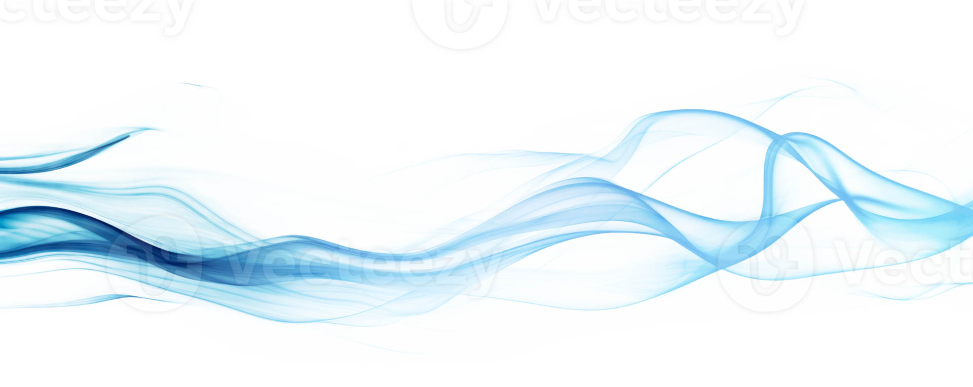 Abstract blue wave design with fluid shapes and smooth motion. png