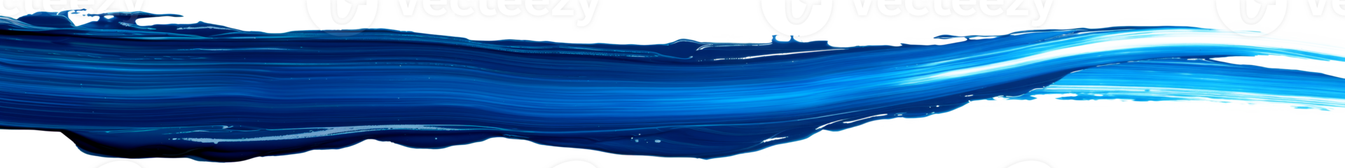 A vibrant blue water splash flowing smoothly across a transparent background png