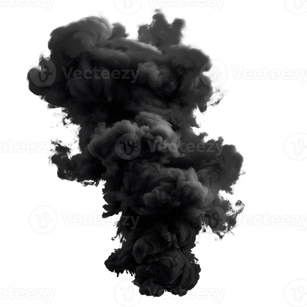Dark swirling smoke cloud creating an abstract and mysterious background png
