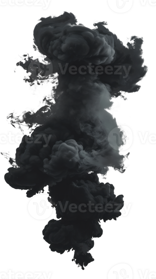 Dark smoke cloud swirling in an abstract artistic style png