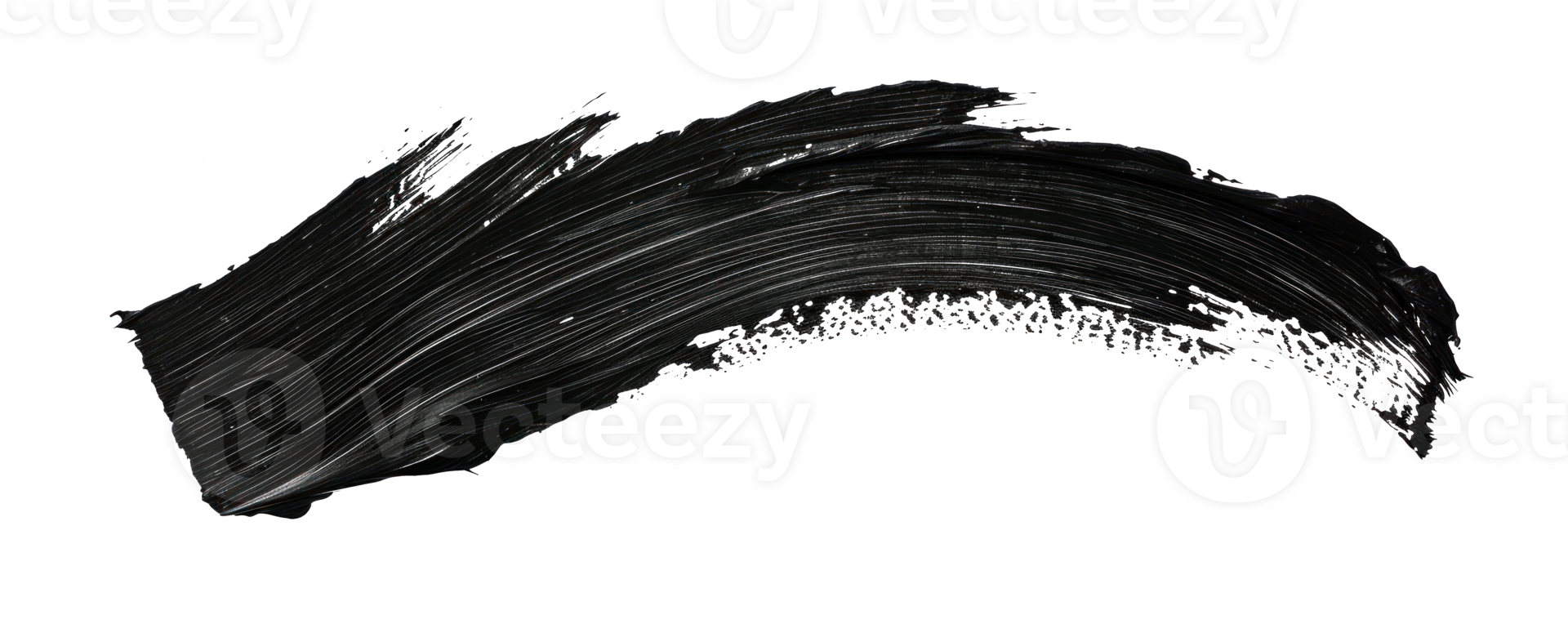 Black paint splash brushstroke isolated on transparent background for design png