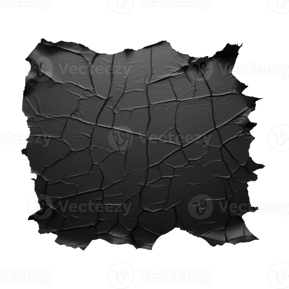 Black cracked texture background with an abstract design and rough surface. png
