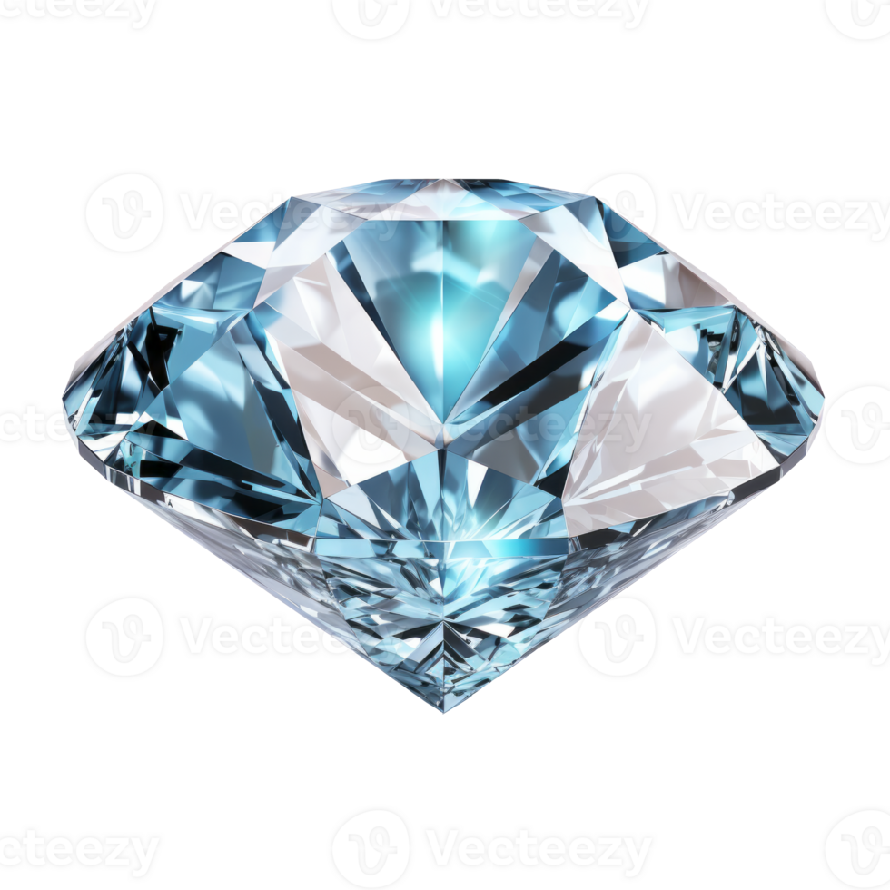 A stunning blue diamond gem showcasing brilliance and elegance. png