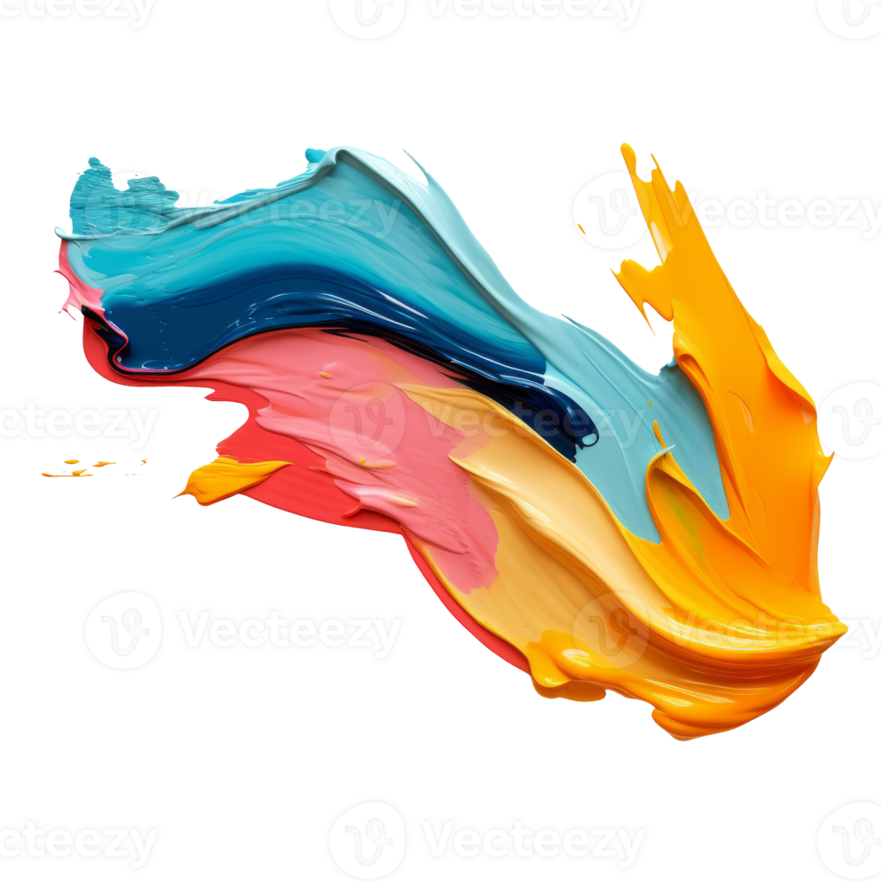 Vibrant abstract paint splash showcasing fluid colors and artistic texture png