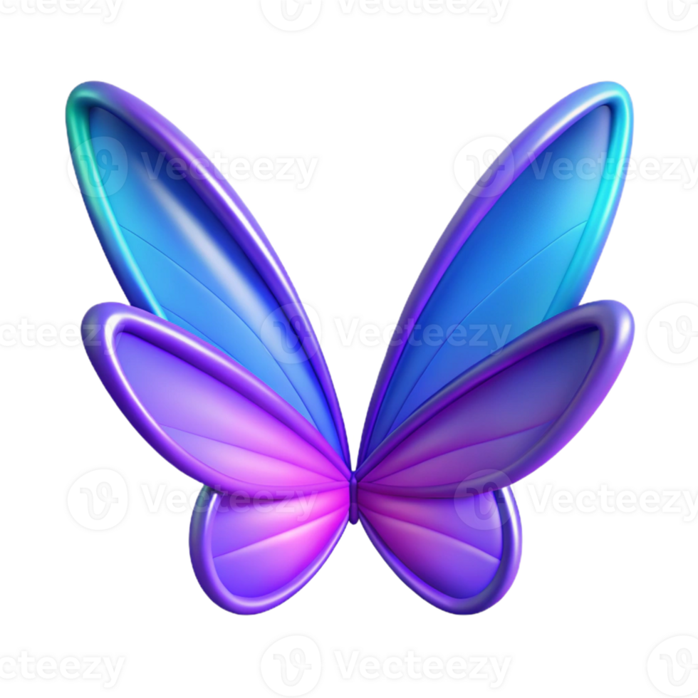 Vibrant 3D Butterfly Illustration png