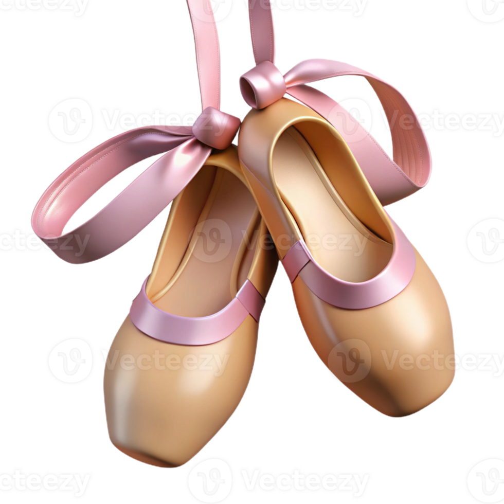 3D Render of Ballet Pointe Shoes png