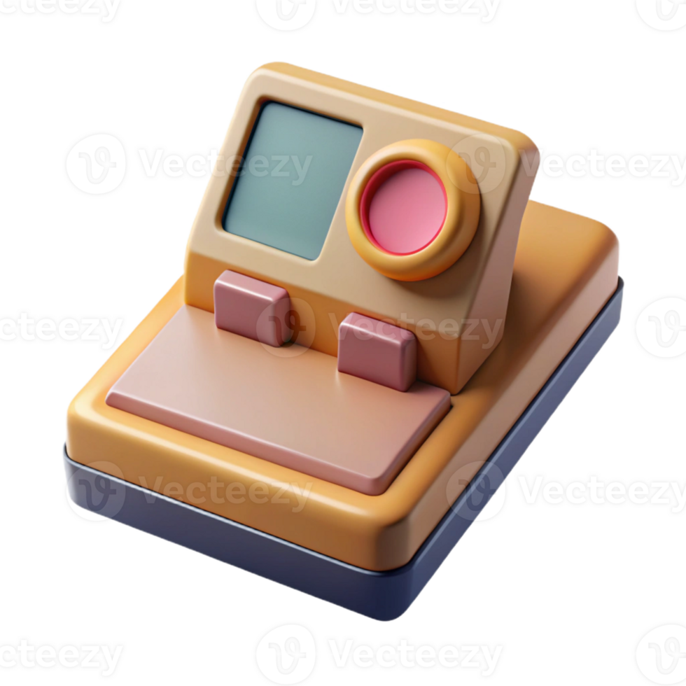3D Render Pastel Device Illustration png