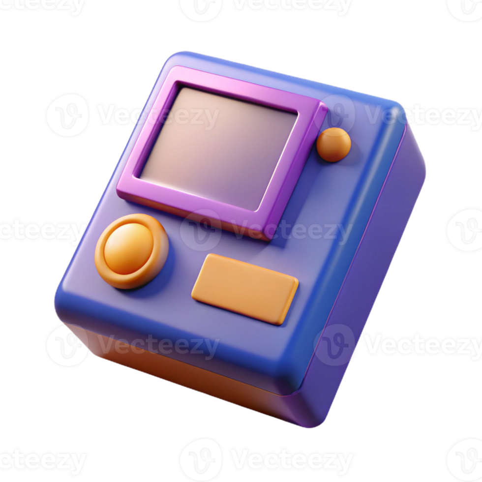 3D Render of a Retro Gadget png