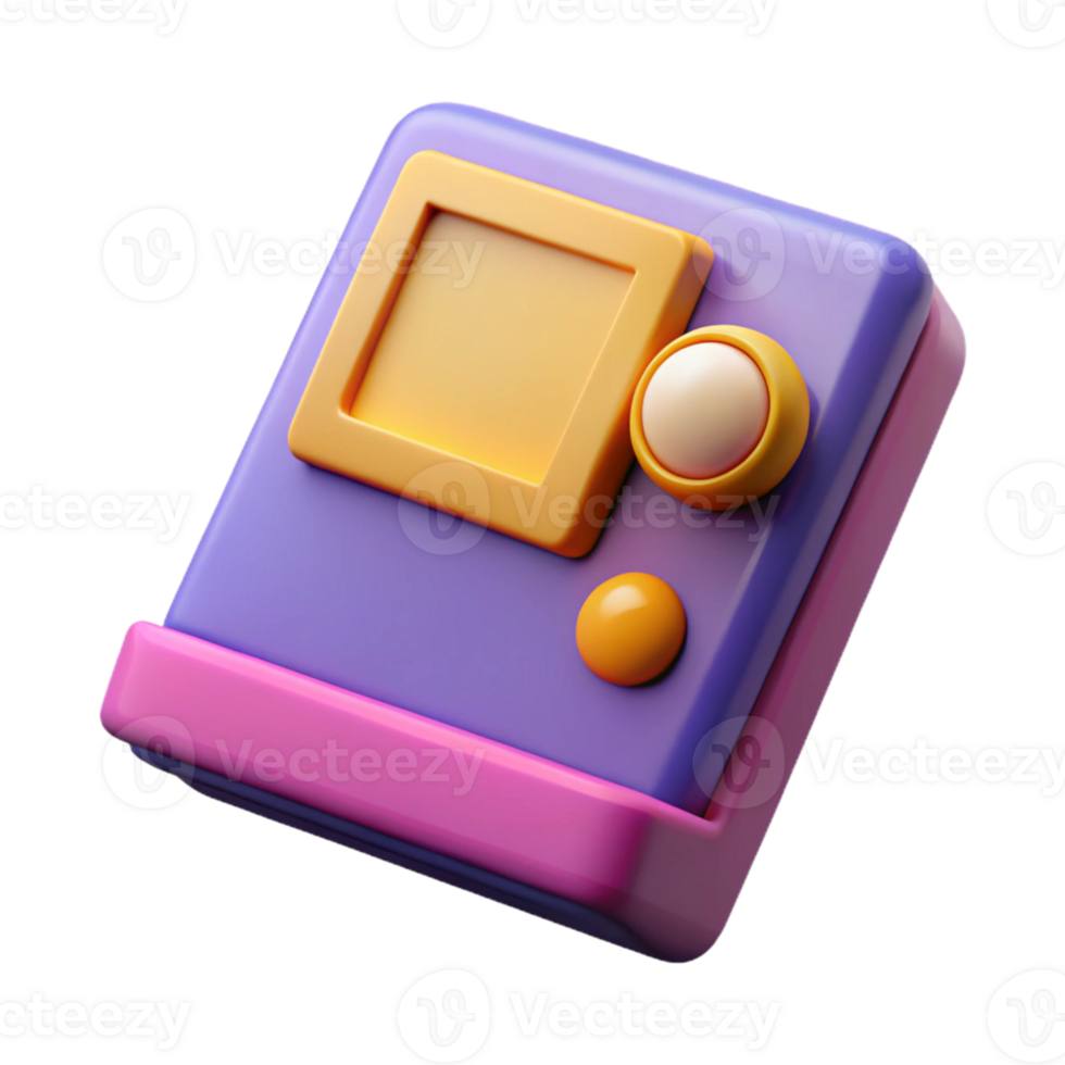3D Render Colorful Gadget Illustration png