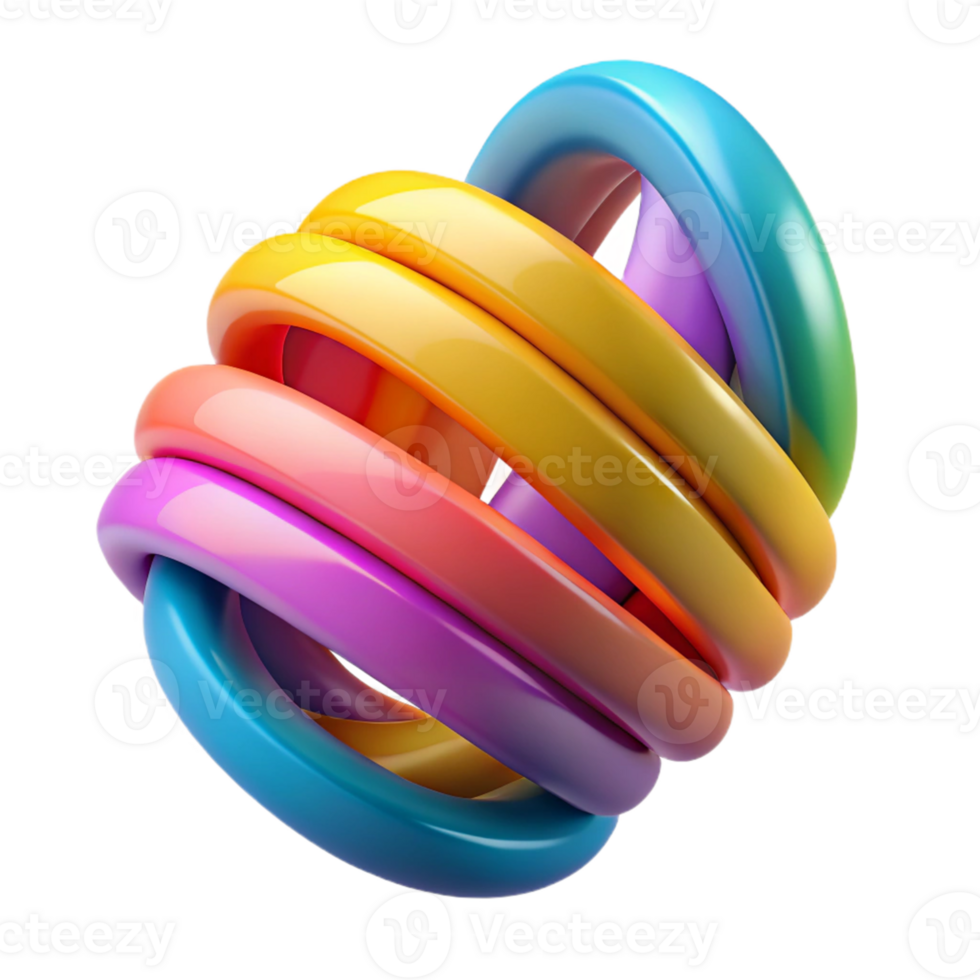 Rainbow 3D Abstract Background png