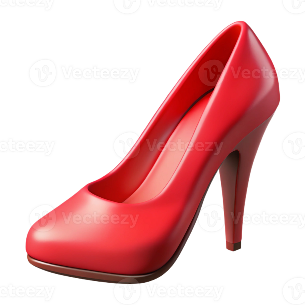 Red High Heel Shoe 3D Render png