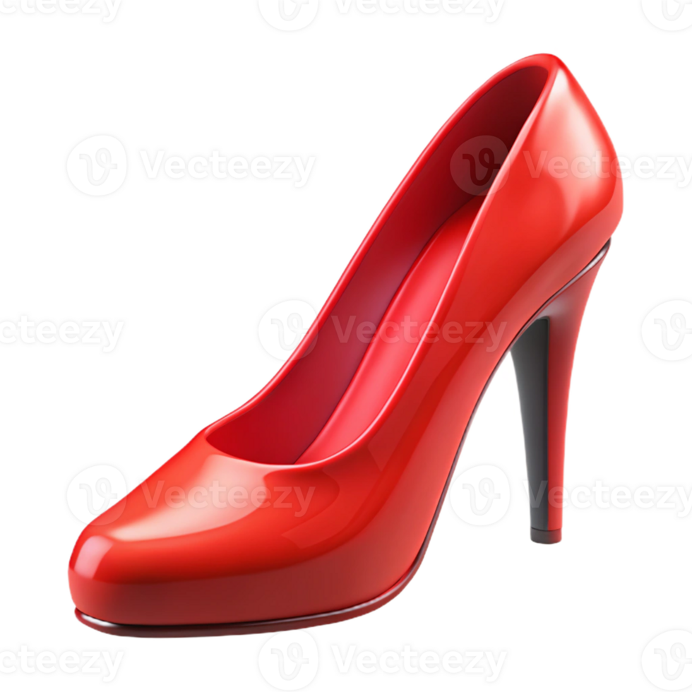 Red High Heel Shoe 3D Render png