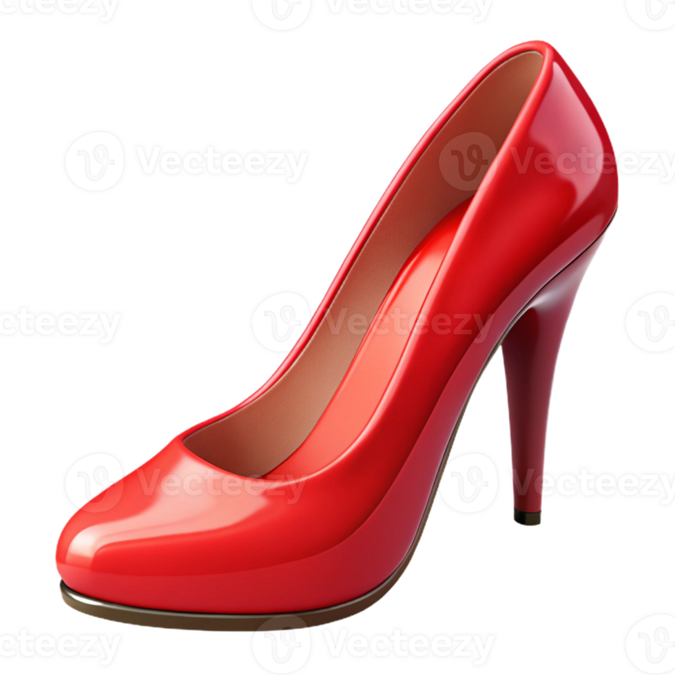 Red High Heel Shoe 3D Render png