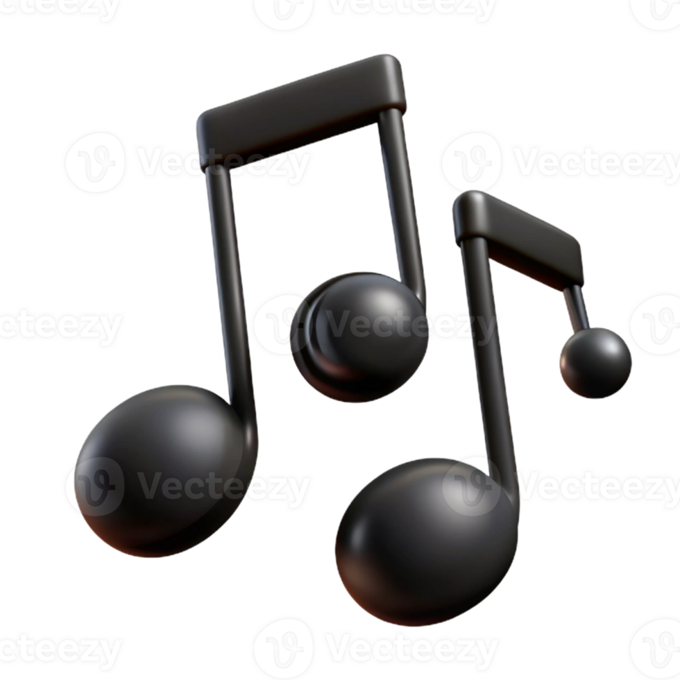 3d rendre foncé la musique Remarques png